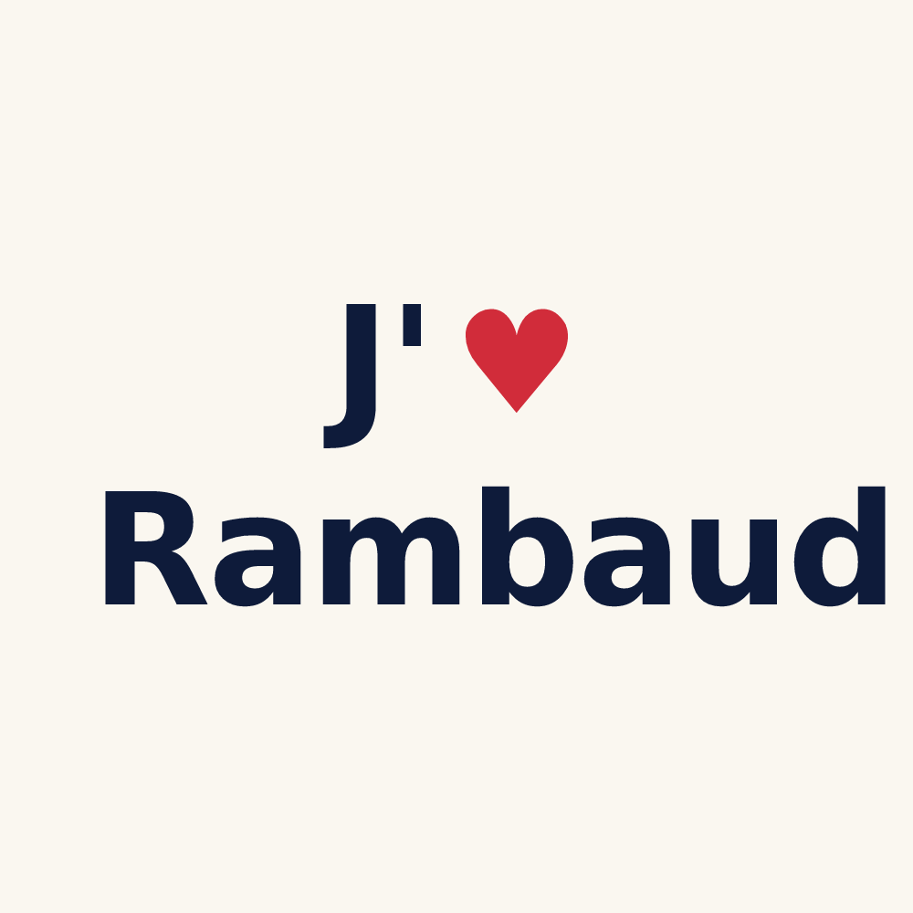 Tasse personnalisée Rambaud — design J'aime Rambaud