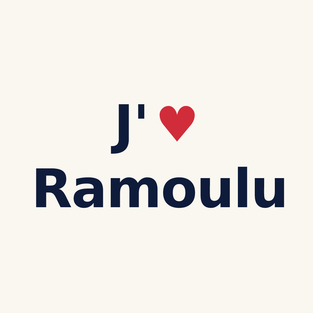 Tasse personnalisée Ramoulu — design J'aime Ramoulu
