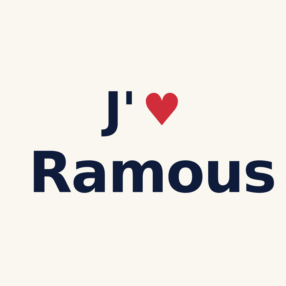 Tasse personnalisée Ramous — design J'aime Ramous