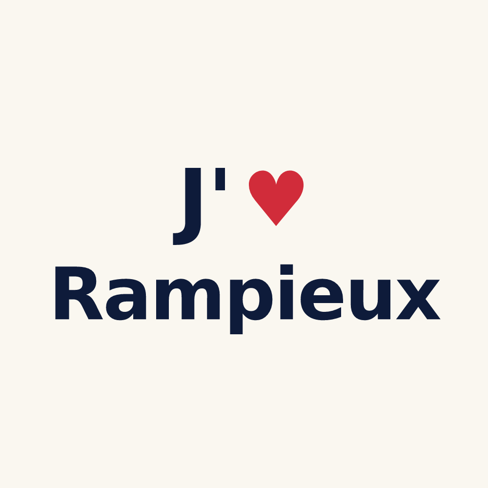 Tasse personnalisée Rampieux — design J'aime Rampieux