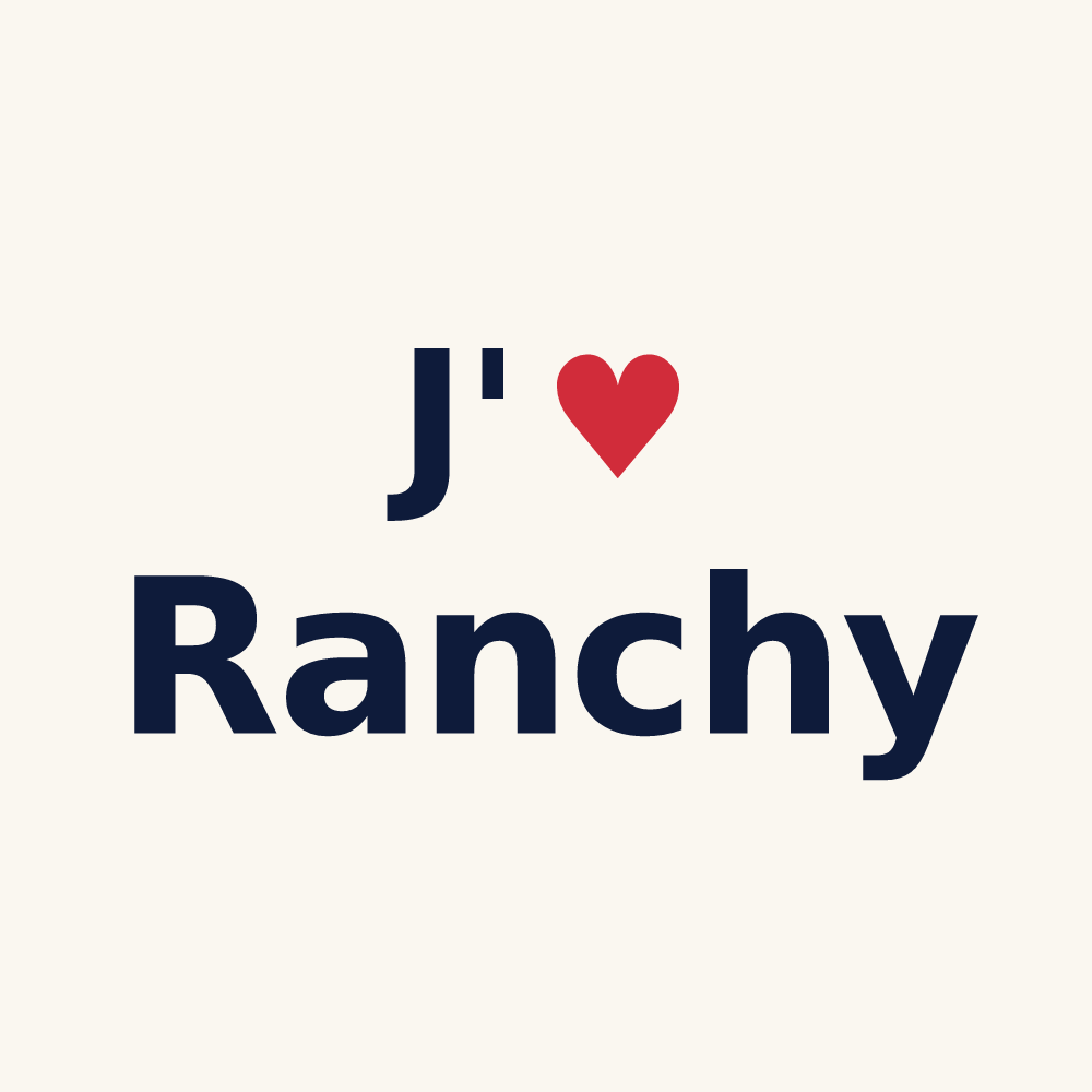 Tasse personnalisée Ranchy — design « J'aime Ranchy » imprimé sur la tasse