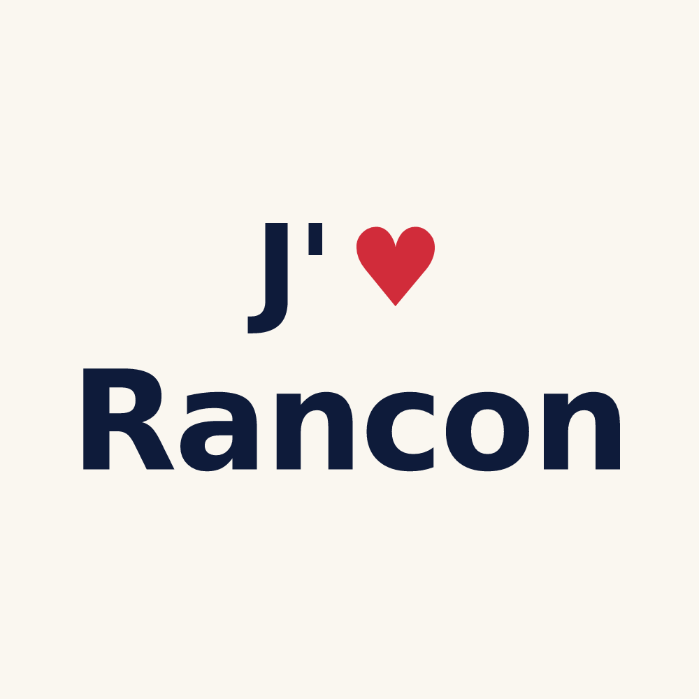 Tasse personnalisée Rancon — design J'aime Rancon