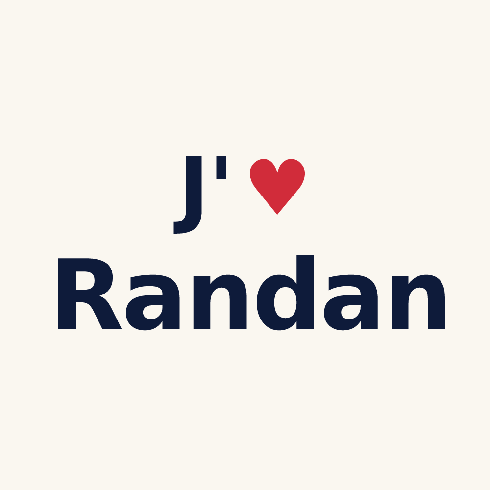 Tasse personnalisée Randan — design J'aime Randan