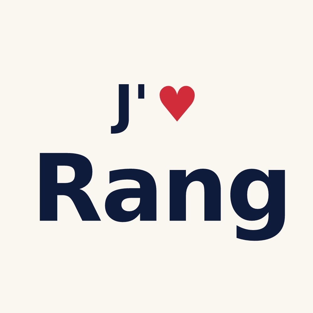 Tasse personnalisée Rang — design J'aime Rang