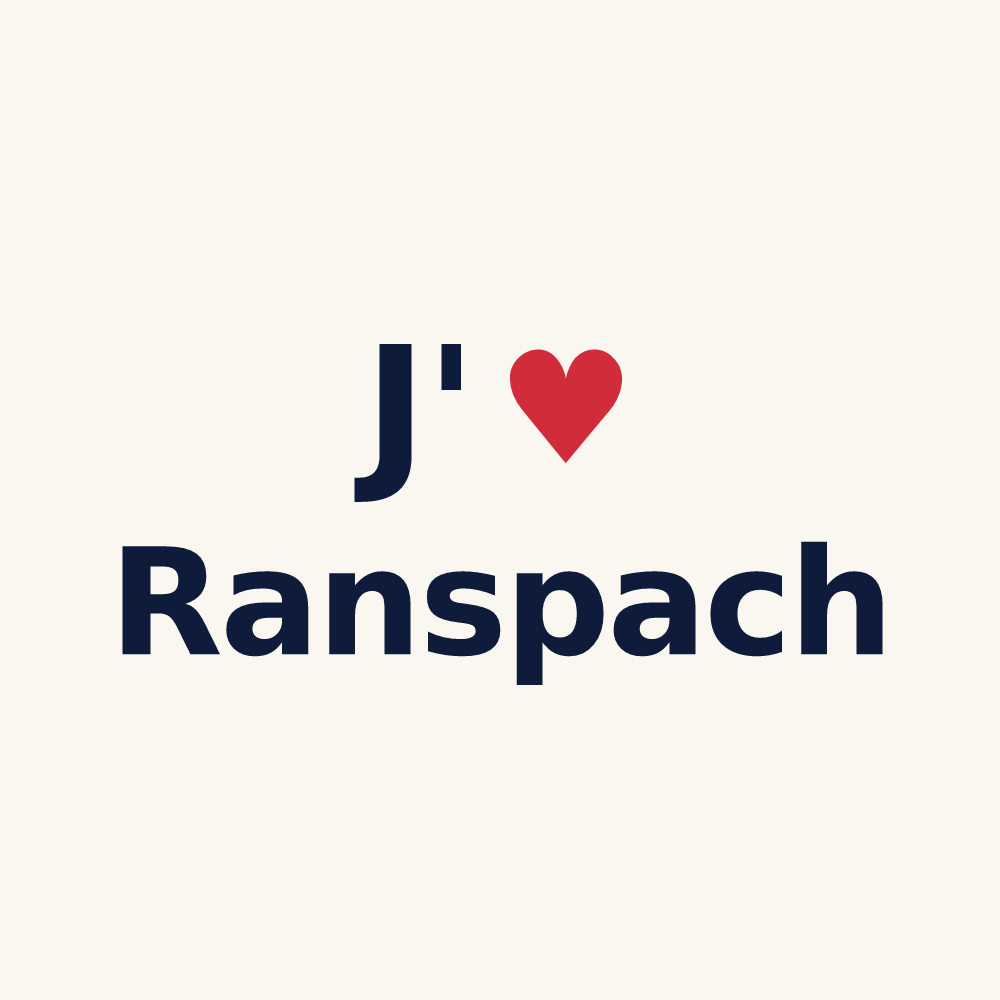 Tasse personnalisée Ranspach — design J'aime Ranspach