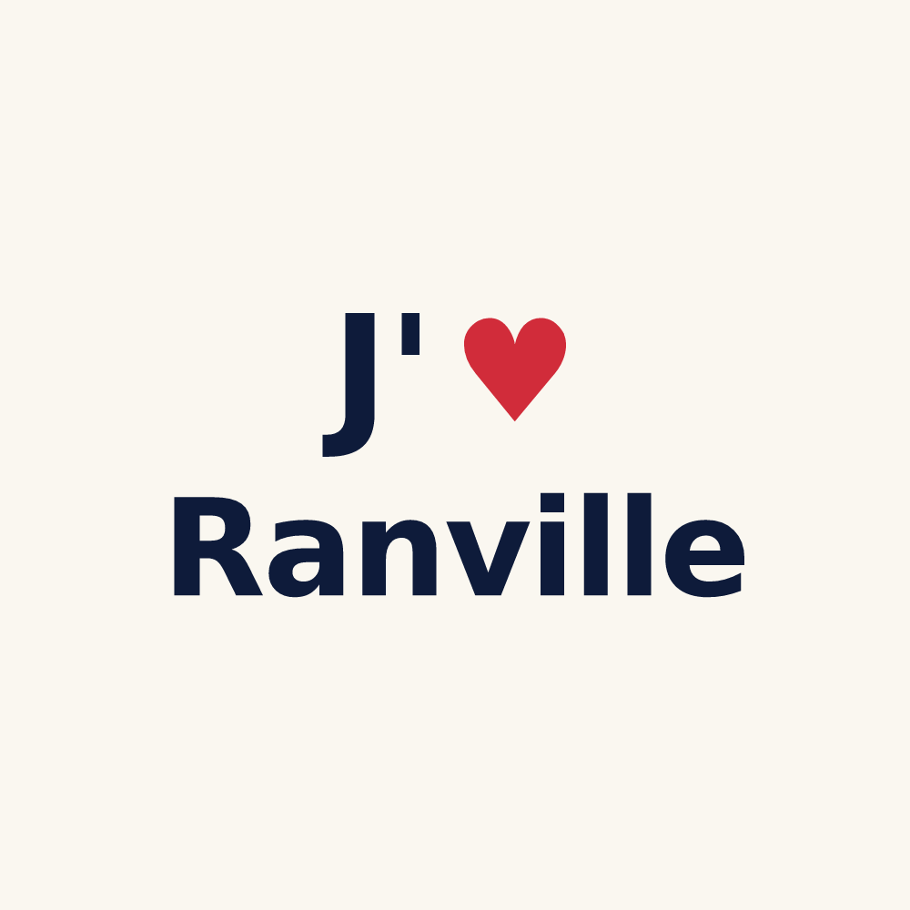 Tasse personnalisée Ranville — design J'aime Ranville