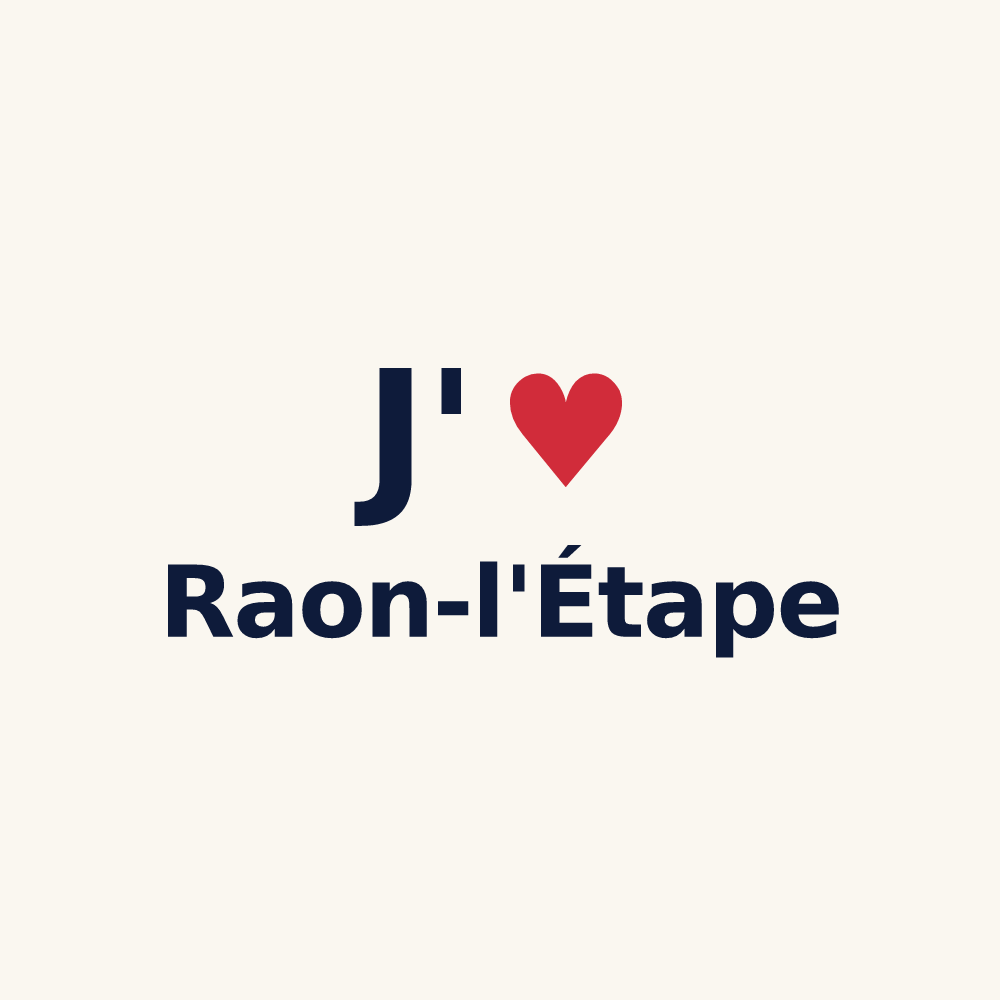 Tasse personnalisée Raon-l'Étape — design J'aime Raon-l'Étape