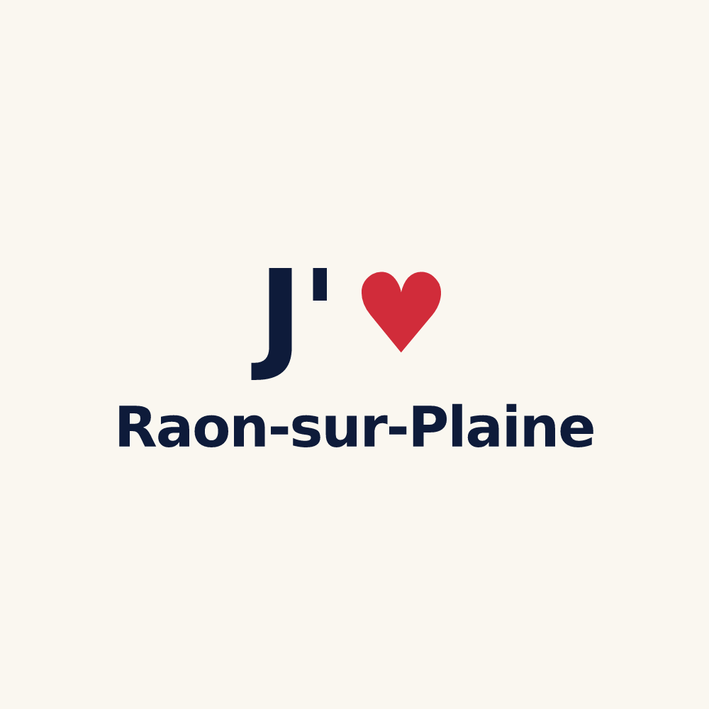Tasse personnalisée Raon-sur-Plaine — design J'aime Raon-sur-Plaine