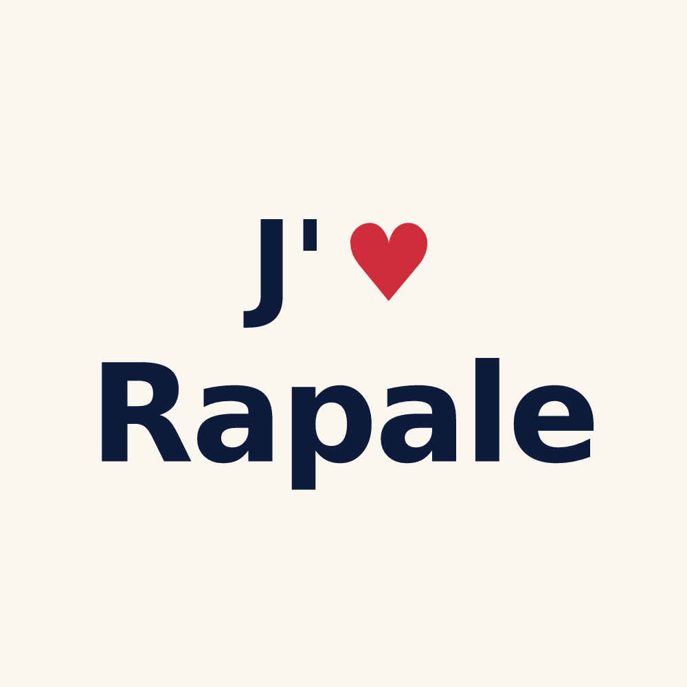 Tasse personnalisée Rapale — design J'aime Rapale