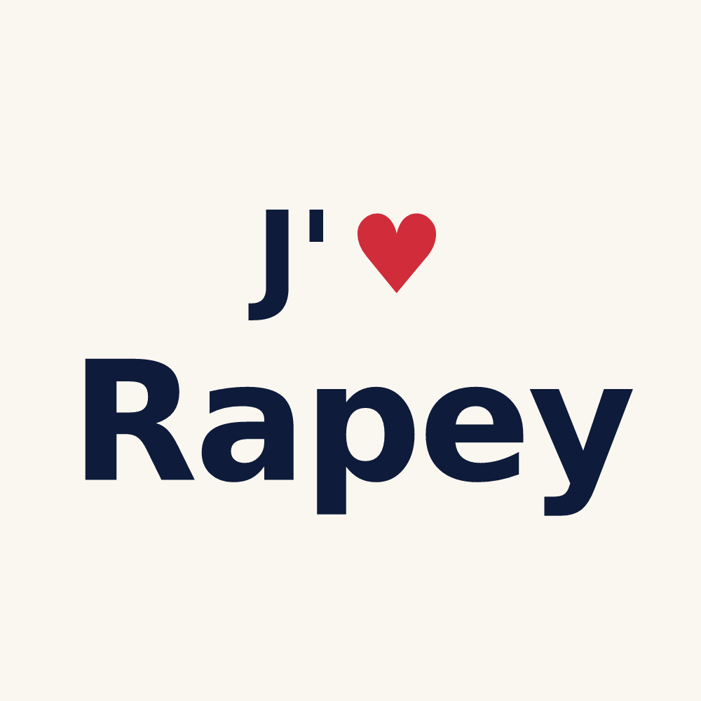 Tasse personnalisée Rapey — design J'aime Rapey