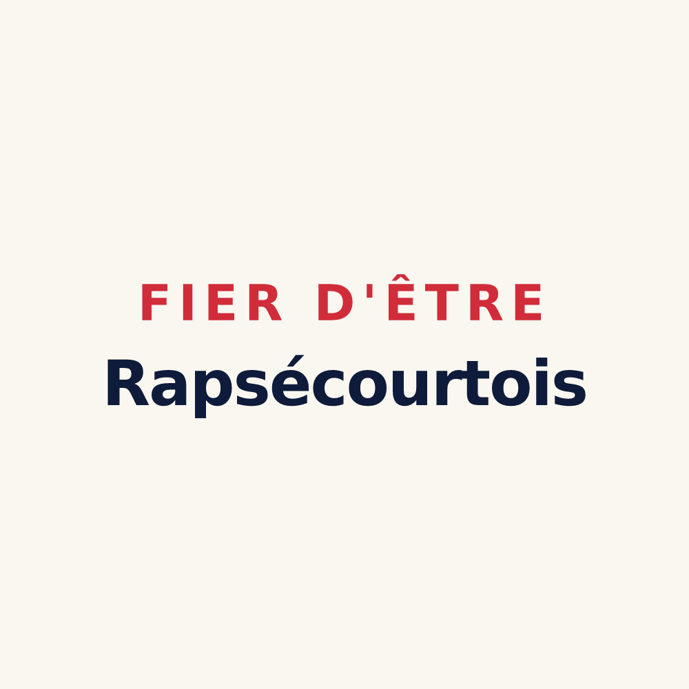Tasse « Fier d'être Rapsécourtois » — design pour Rapsécourt