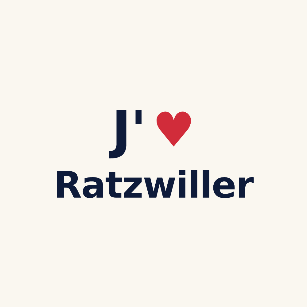 Tasse personnalisée Ratzwiller — design J'aime Ratzwiller