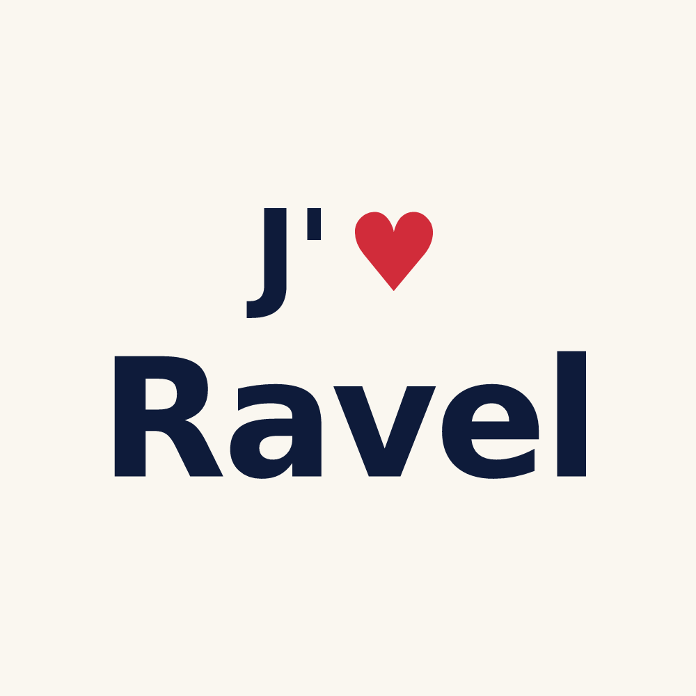 Tasse personnalisée Ravel — design J'aime Ravel