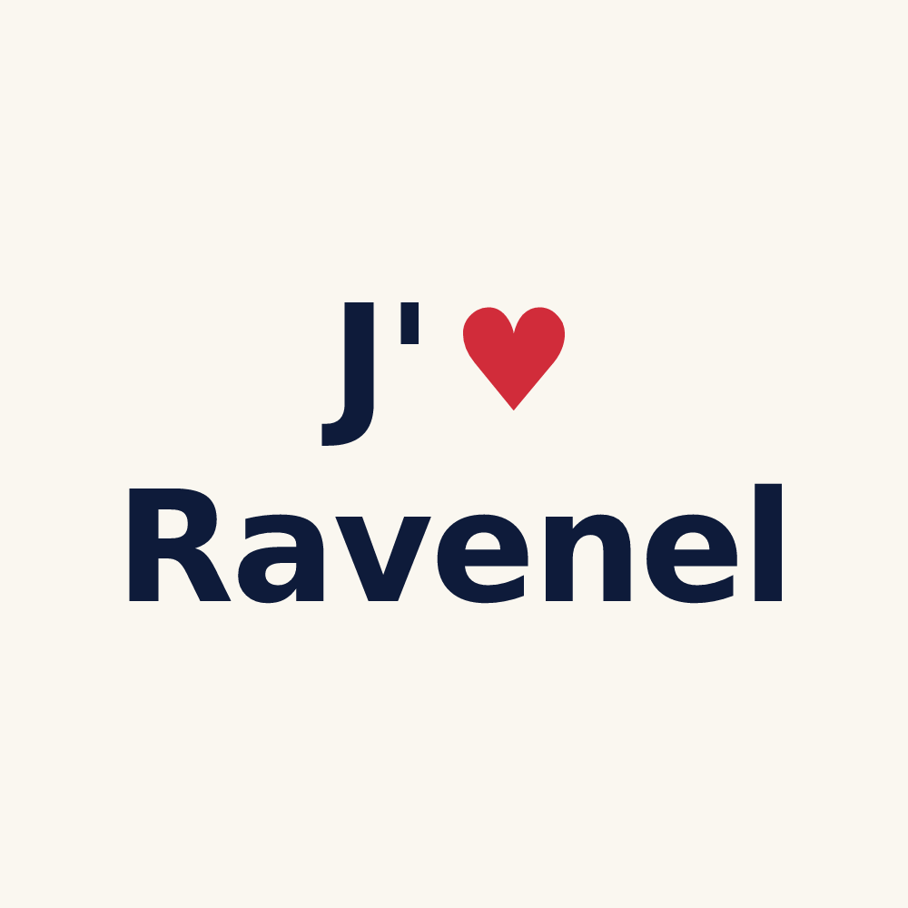 Tasse personnalisée Ravenel — design J'aime Ravenel