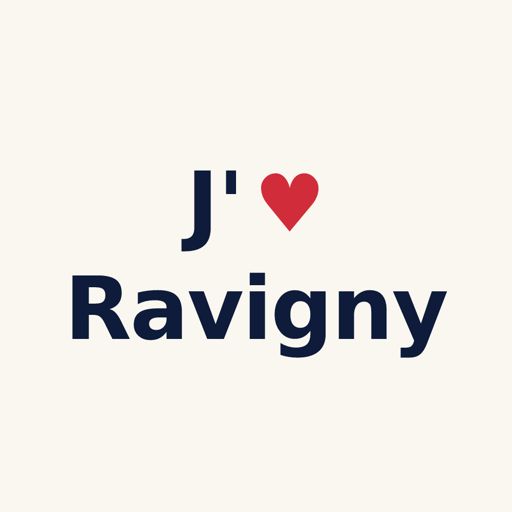 Tasse personnalisée Ravigny — design J'aime Ravigny