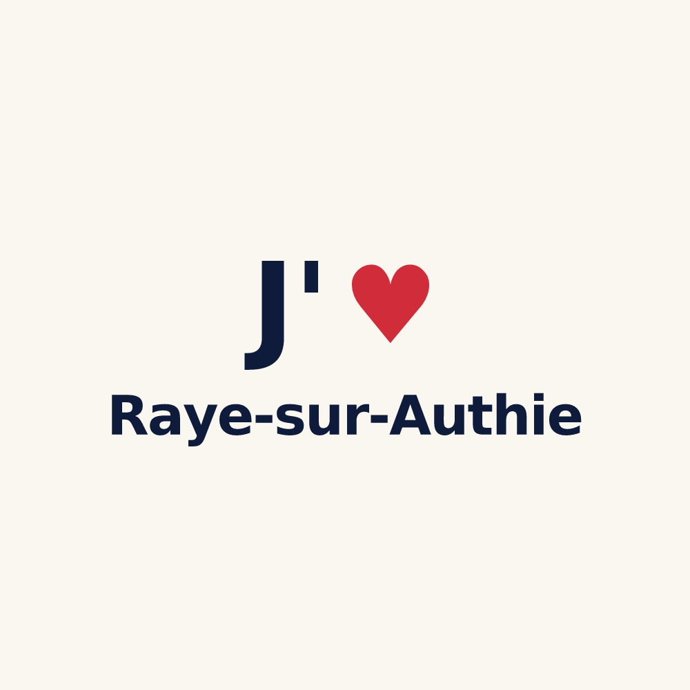 Tasse personnalisée Raye-sur-Authie — design J'aime Raye-sur-Authie