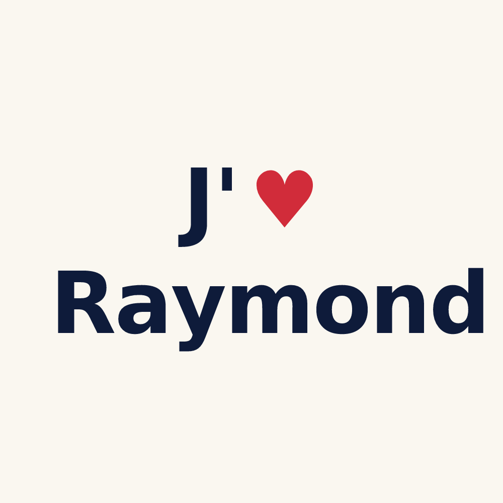 Tasse personnalisée Raymond — design J'aime Raymond
