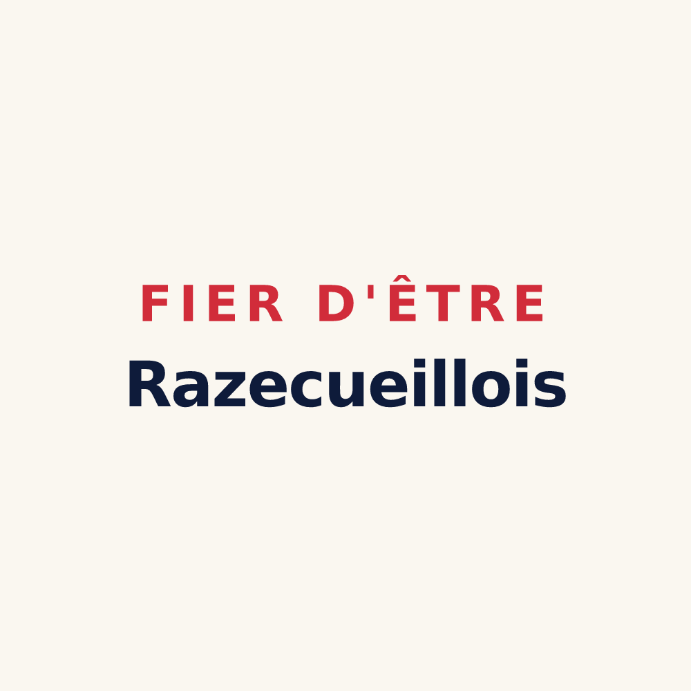 Tasse « Fier d'être Razecueillois » — design pour Razecueillé