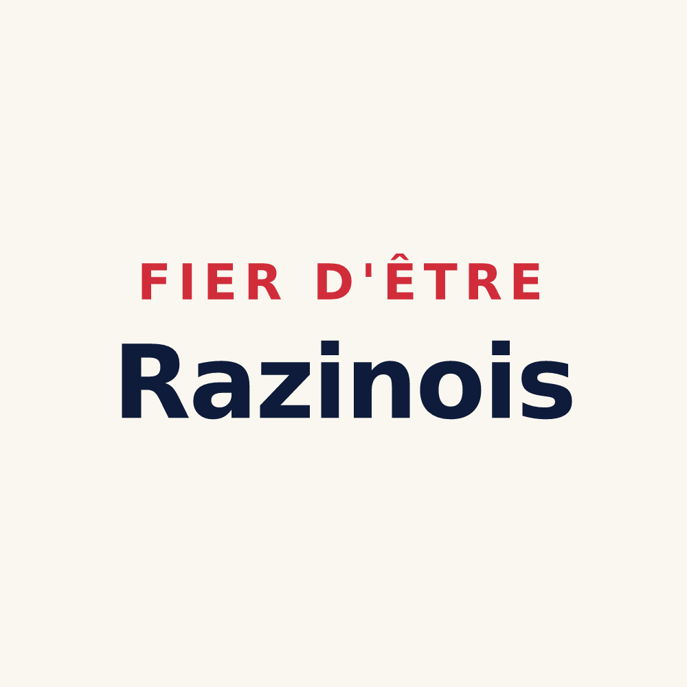 Tasse « Fier d'être Razinois » — design pour Razines