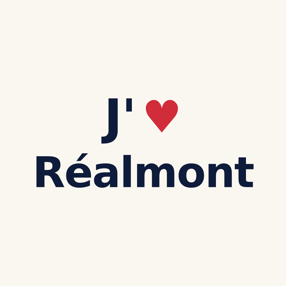 Tasse personnalisée Réalmont — design J'aime Réalmont