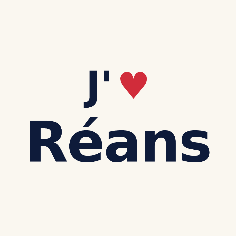 Tasse personnalisée Réans — design J'aime Réans
