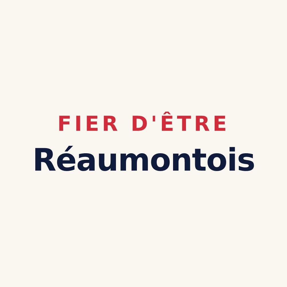 Tasse « Fier d'être Réaumontois » — design pour Réaumont