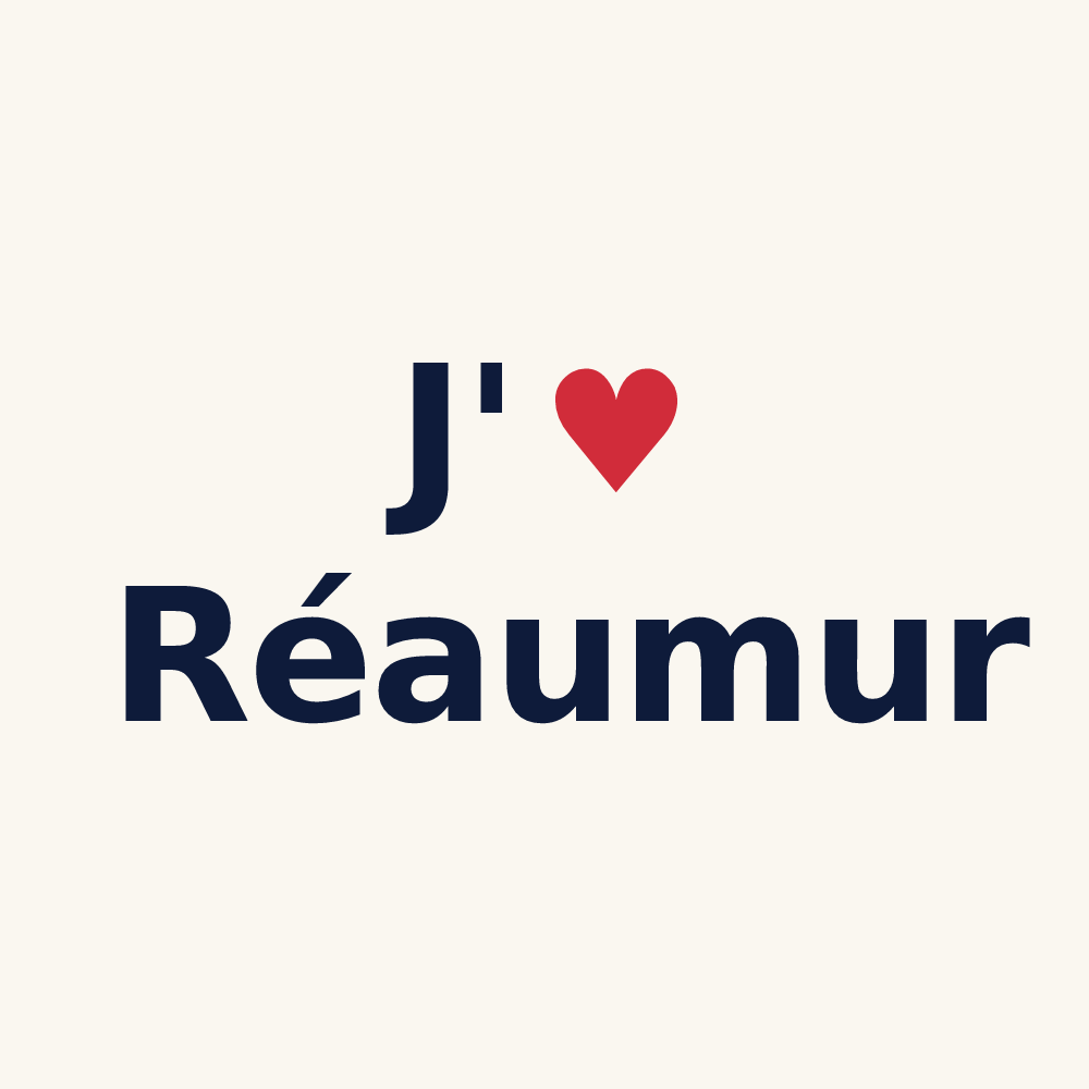 Tasse personnalisée Réaumur — design « J'aime Réaumur » imprimé sur la tasse