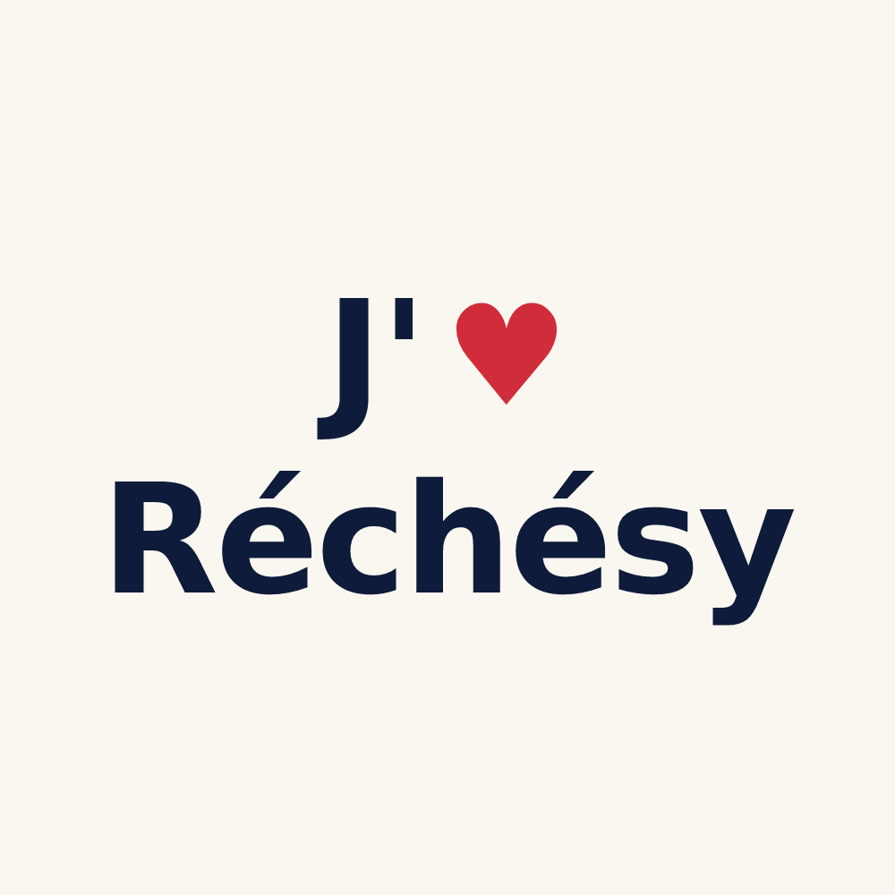 Tasse personnalisée Réchésy — design J'aime Réchésy