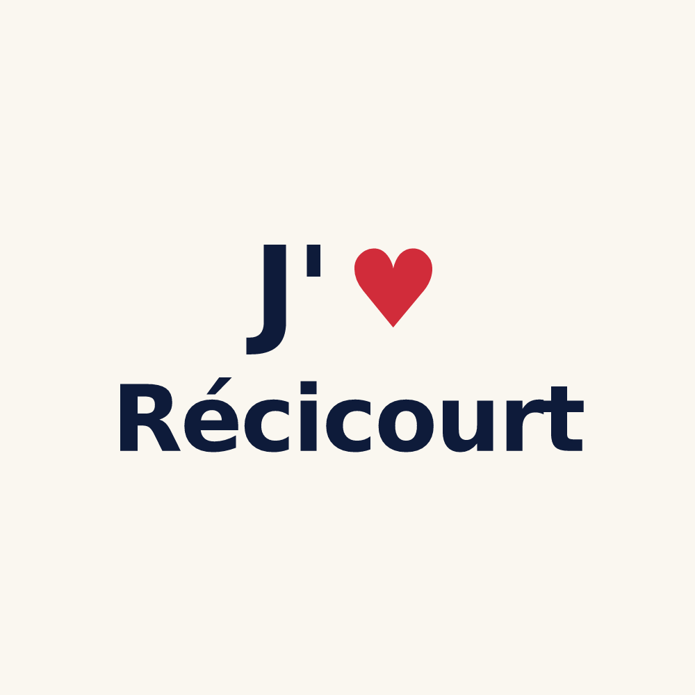 Tasse personnalisée Récicourt — design J'aime Récicourt