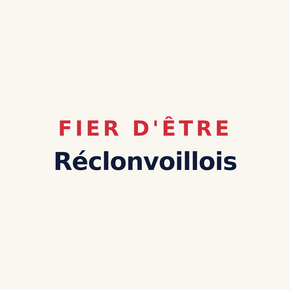 Tasse « Fier d'être Réclonvoillois » — design pour Réclonville