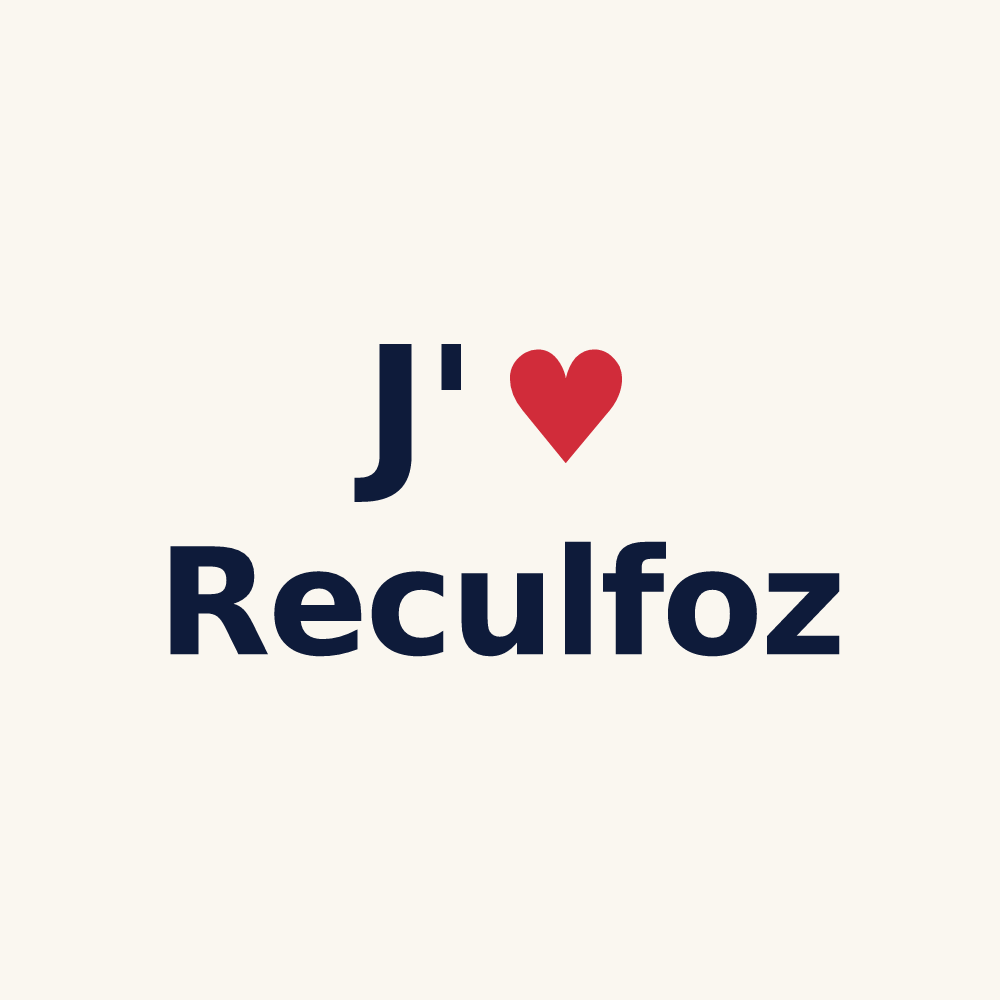 Tasse personnalisée Reculfoz — design J'aime Reculfoz