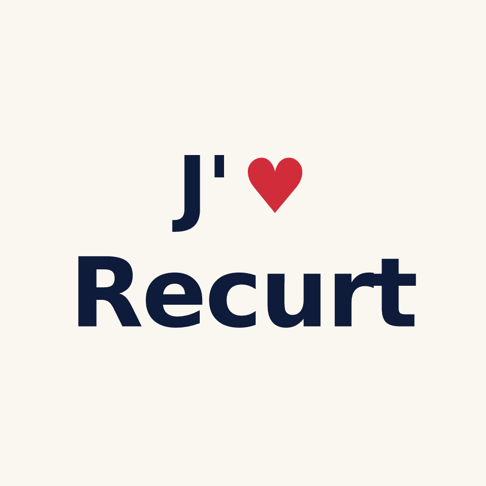 Tasse personnalisée Recurt — design J'aime Recurt