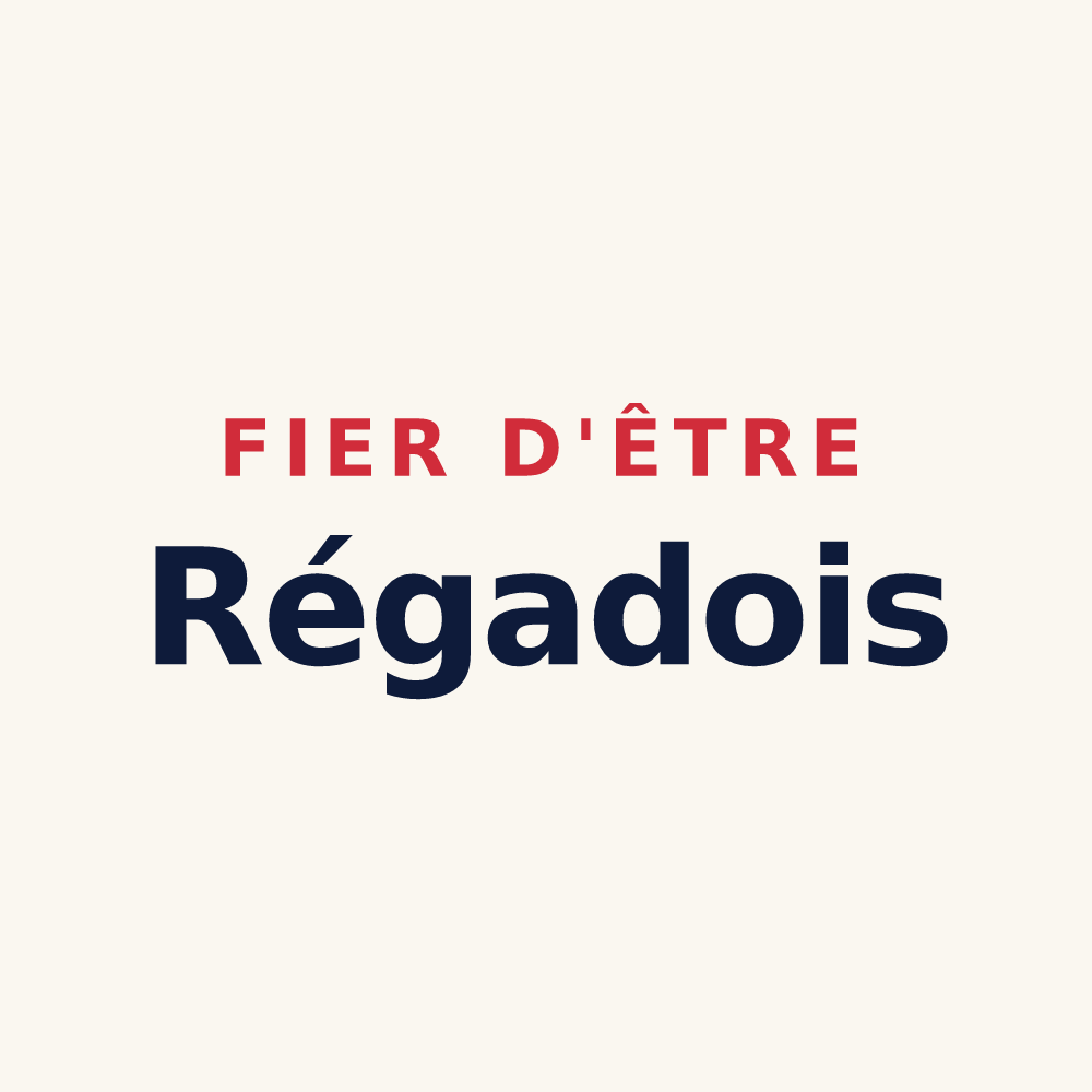 Tasse « Fier d'être Régadois » — design pour Régades