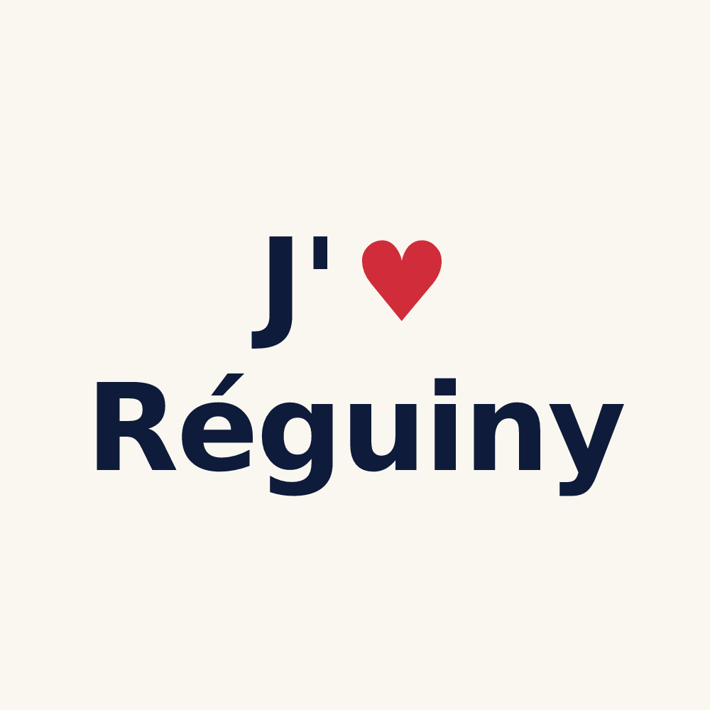 Tasse personnalisée Réguiny — design J'aime Réguiny