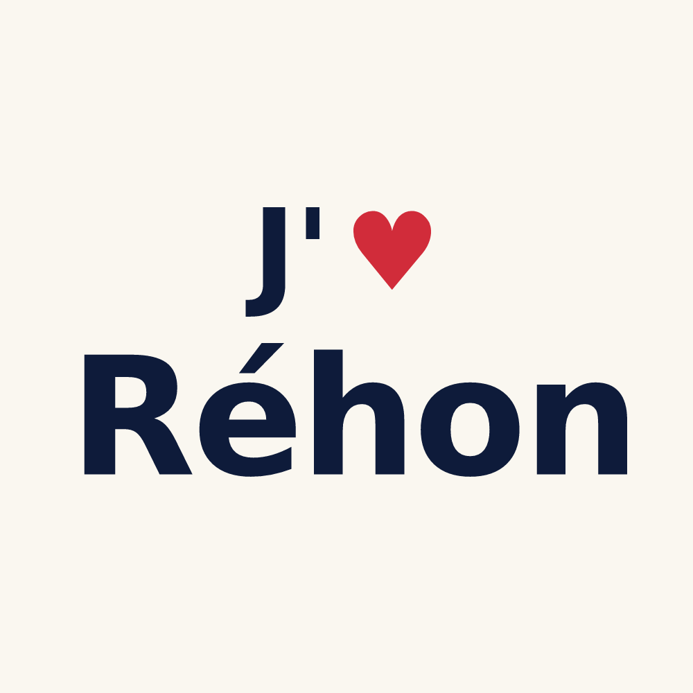 Tasse personnalisée Réhon — design J'aime Réhon