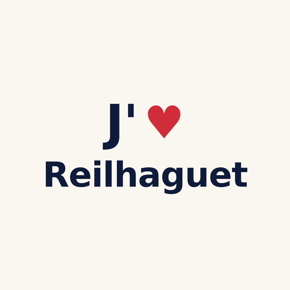 Tasse personnalisée Reilhaguet — design « J'aime Reilhaguet » imprimé sur la tasse