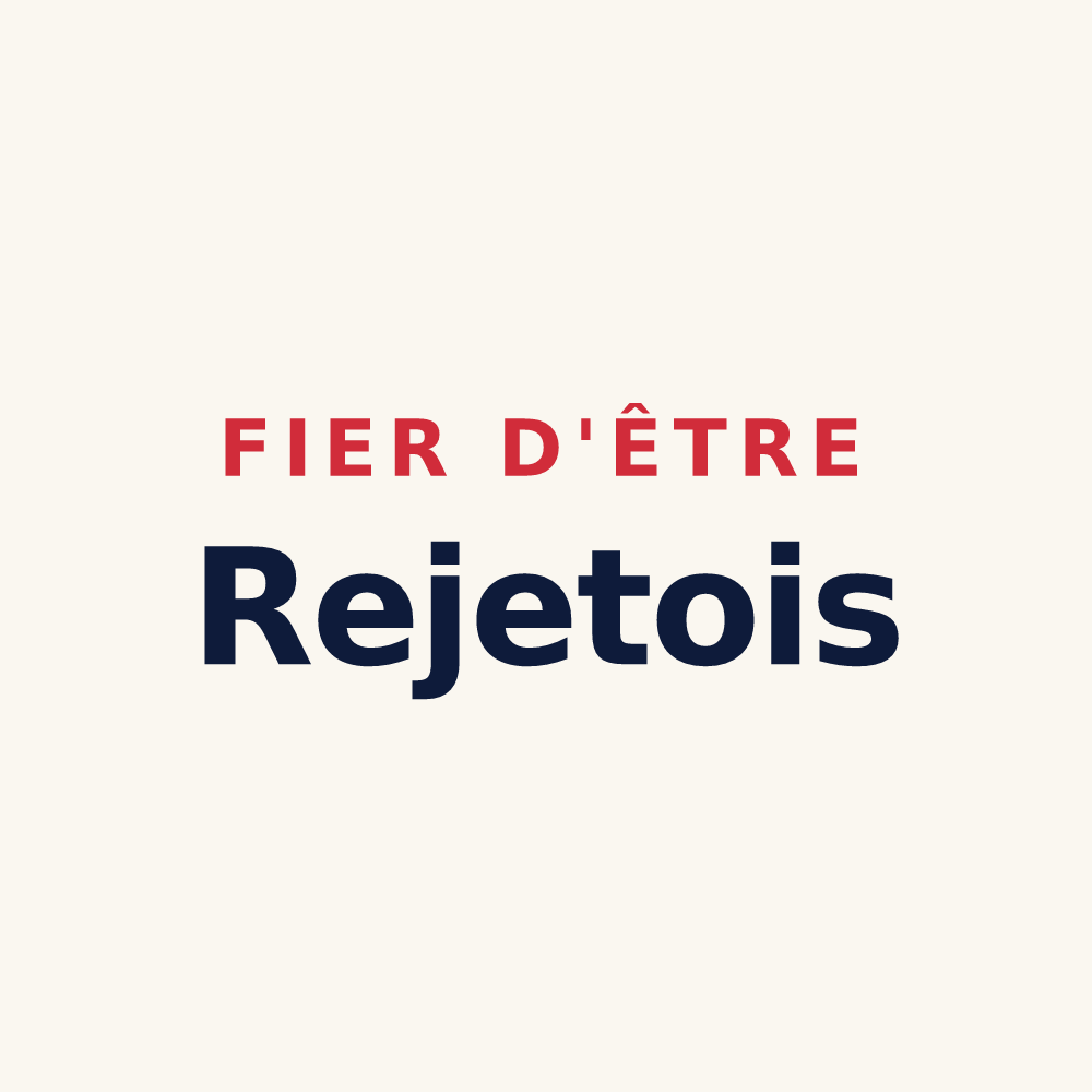 Tasse « Fier d'être Rejetois » — design pour Rejet-de-Beaulieu