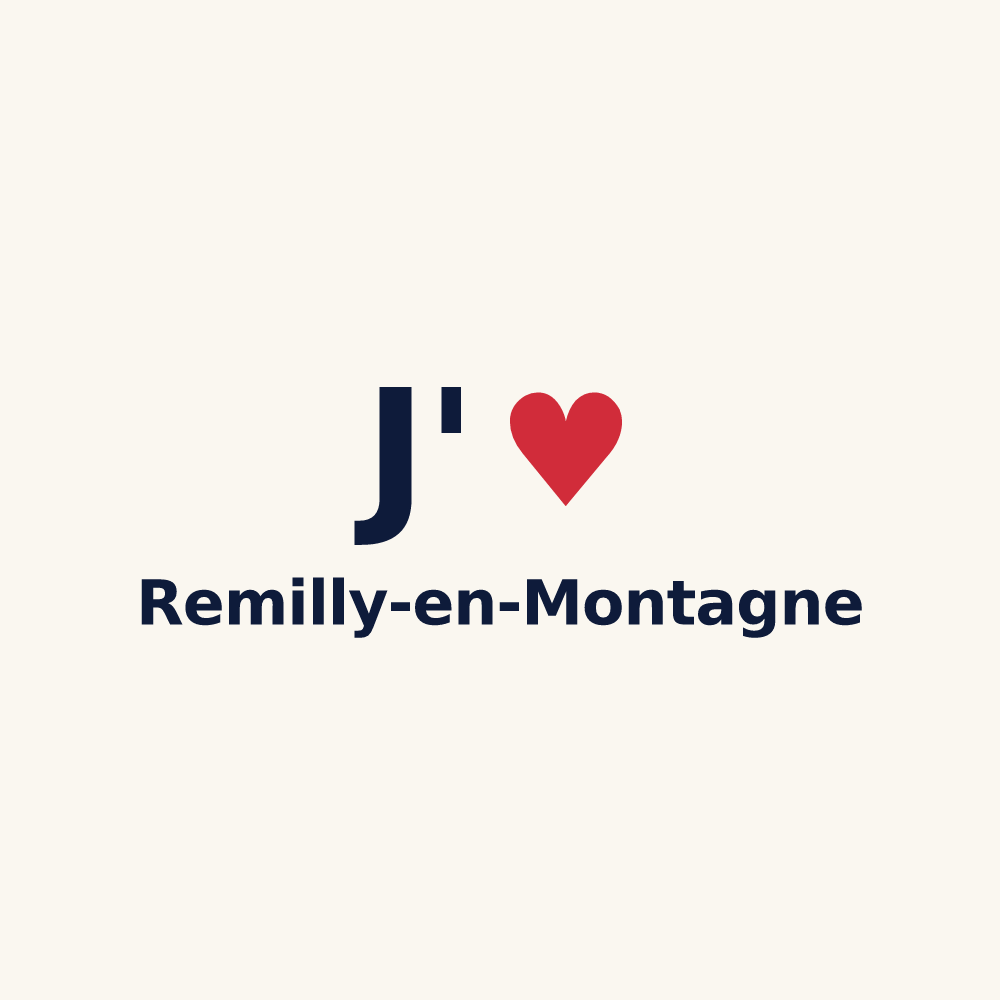 Tasse personnalisée Remilly-en-Montagne — design J'aime Remilly-en-Montagne