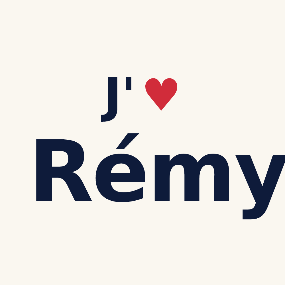 Tasse personnalisée Rémy — design J'aime Rémy