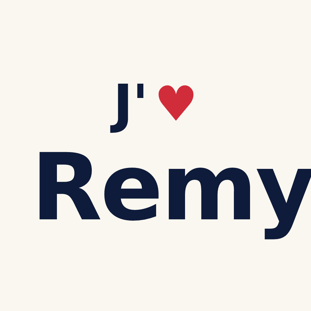 Tasse personnalisée Remy — design J'aime Remy