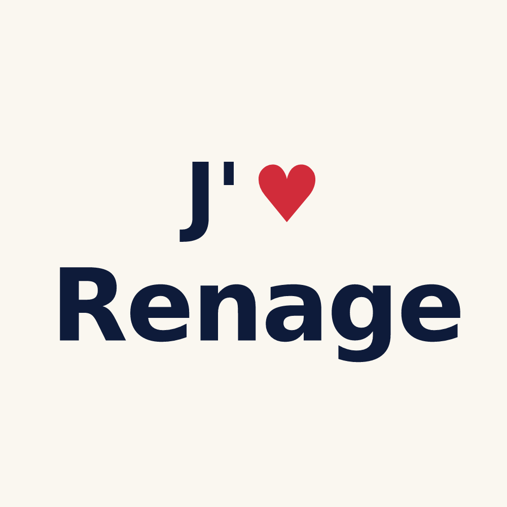 Tasse personnalisée Renage — design J'aime Renage