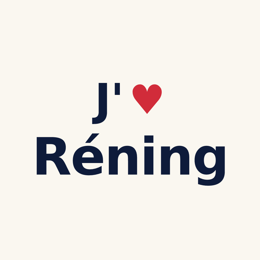 Tasse personnalisée Réning — design J'aime Réning