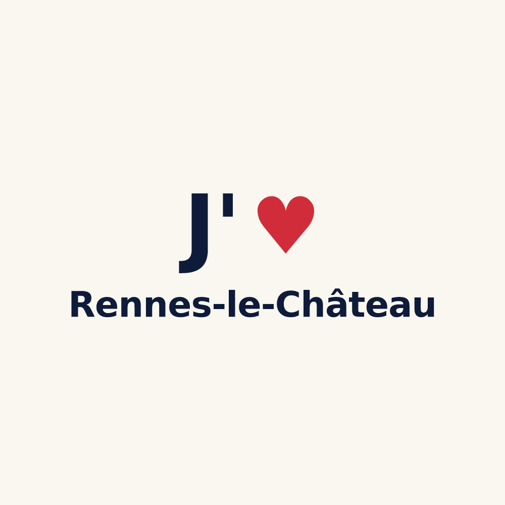 Tasse personnalisée Rennes-le-Château — design J'aime Rennes-le-Château