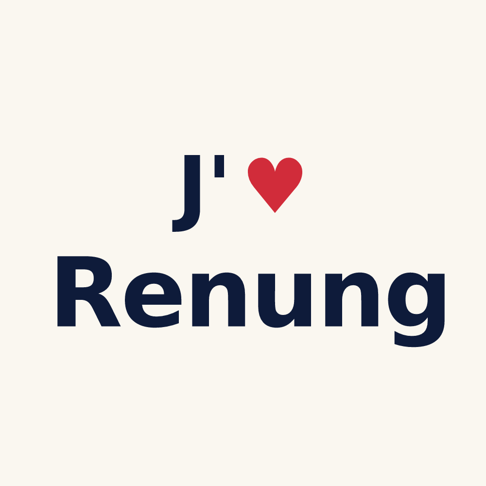 Tasse personnalisée Renung — design J'aime Renung