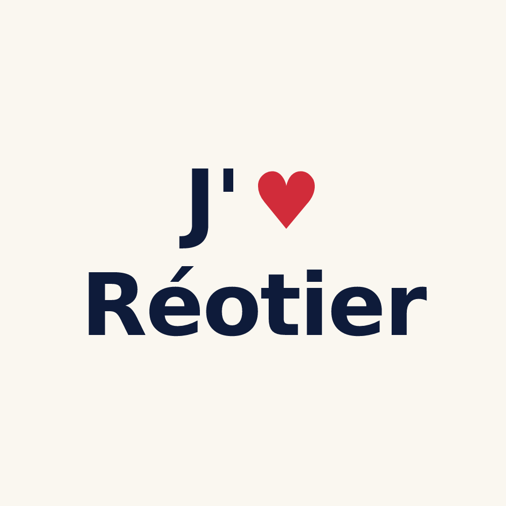Tasse personnalisée Réotier — design J'aime Réotier