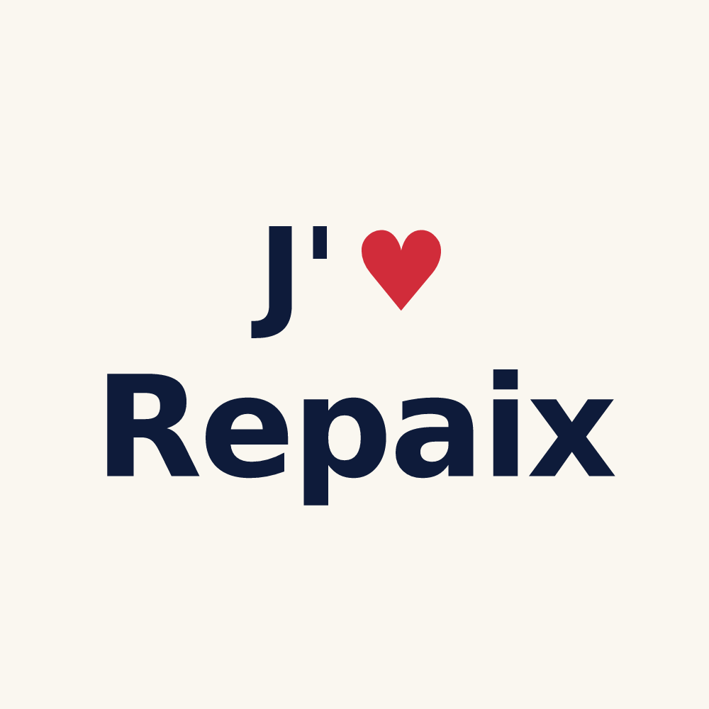 Tasse personnalisée Repaix — design J'aime Repaix