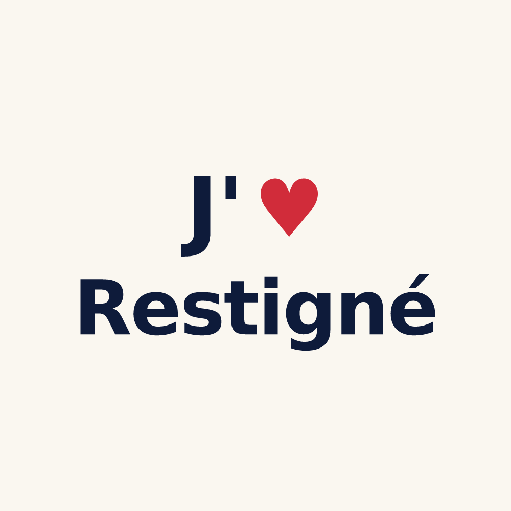 Tasse personnalisée Restigné — design J'aime Restigné