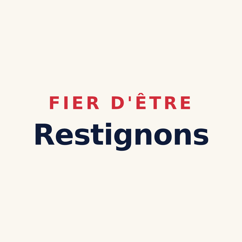 Tasse « Fier d'être Restignons » — design pour Restigné