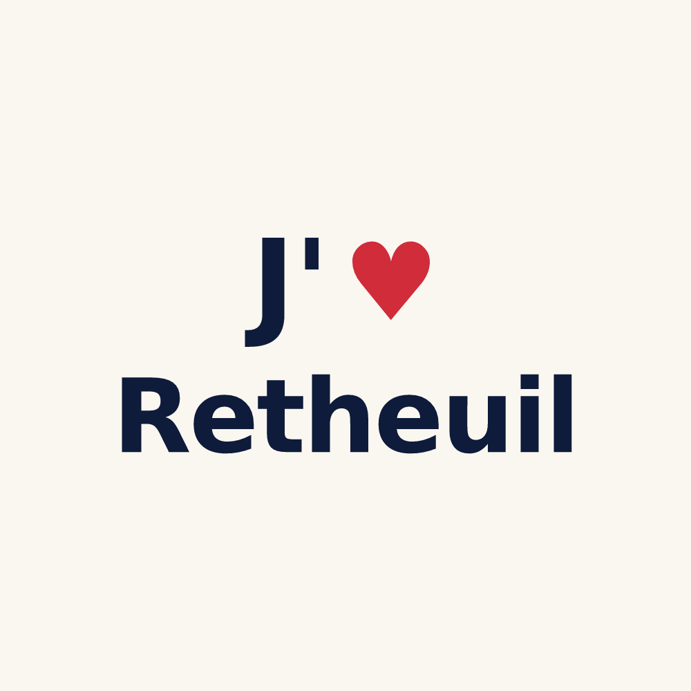Tasse personnalisée Retheuil — design J'aime Retheuil