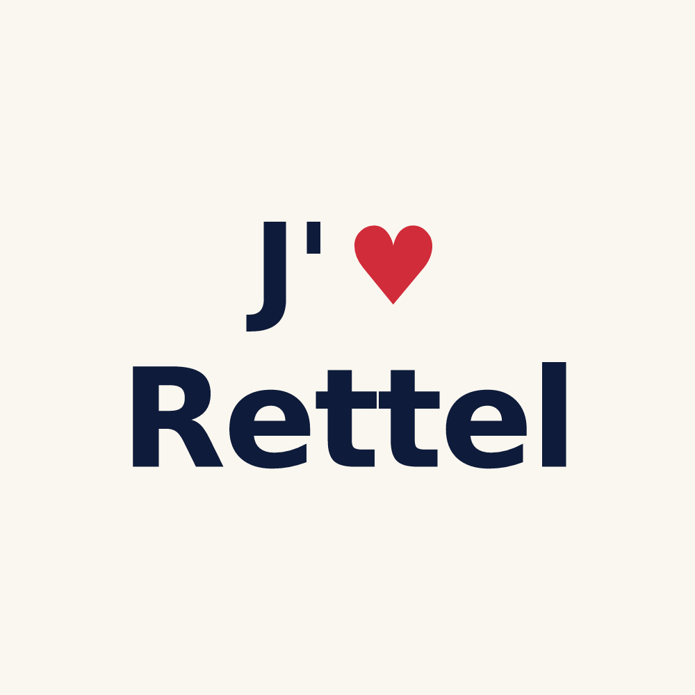 Tasse personnalisée Rettel — design J'aime Rettel